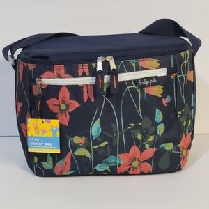 Fridge Pak Floral 12 Can Cooler Bag - Navy and Multicolor